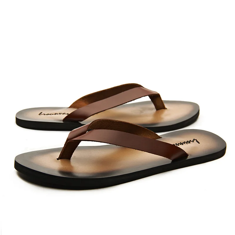 クラシック本革メンズスリッパ 2026 夏新作 アウトドア  - Flip Flop Leather Men のレビューと価格