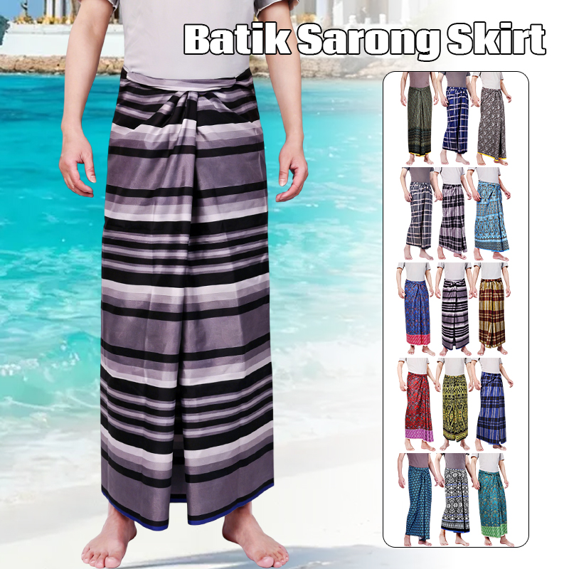 メンズ・レディース　バティック・サロングスカート　エスニック - Sarong Men Wrap のレビューと価格