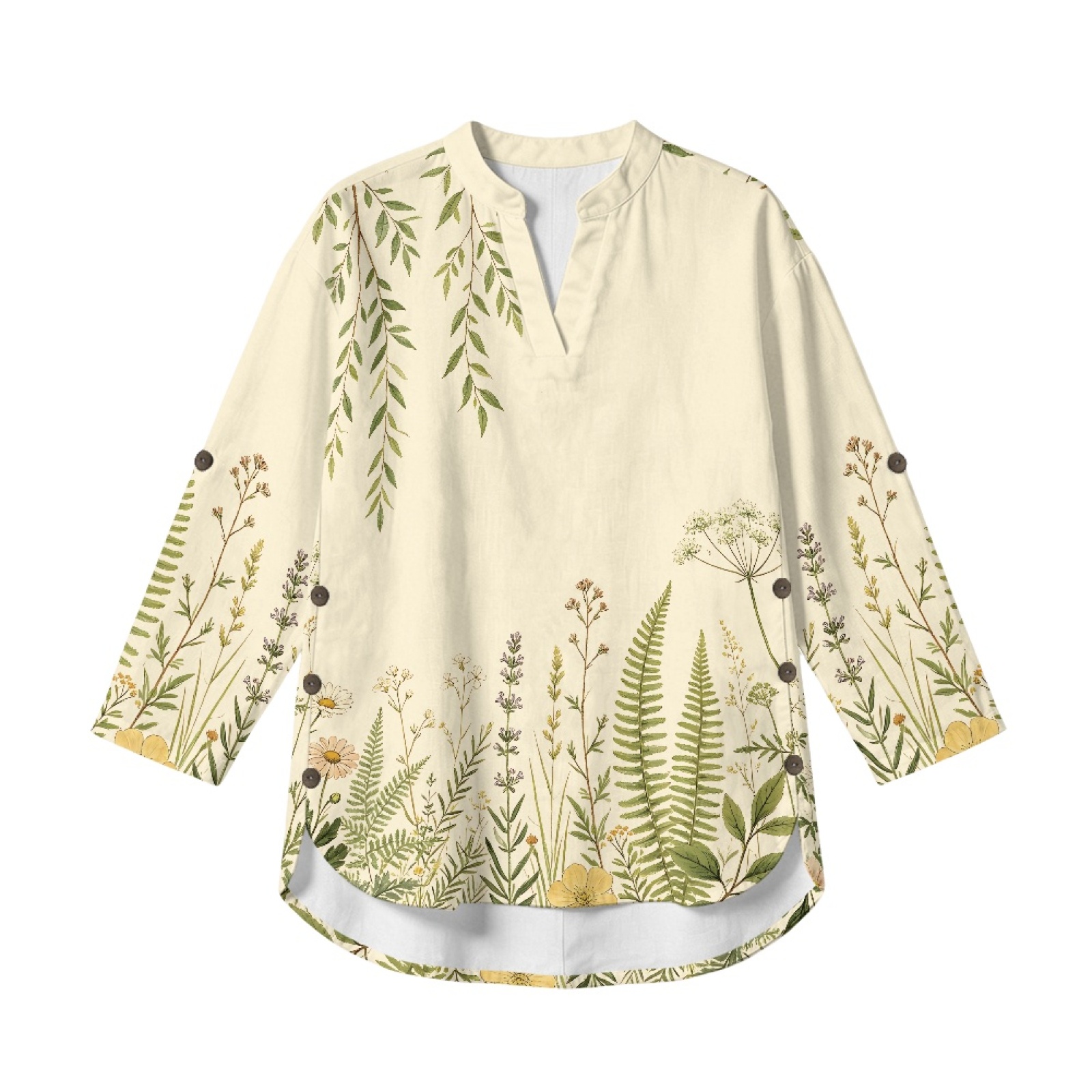 INSTANTARTS レディース リネン V ネック シャ - Linen Shirt Breathable のレビューと価格