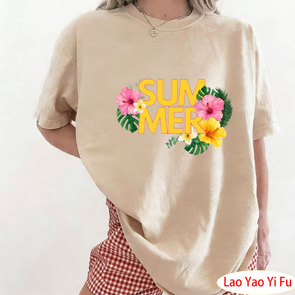 夏のトロピカルフローラルTシャツカラフルな花柄Tシャツ女性レ - Resort Shirt Floral のレビューと価格