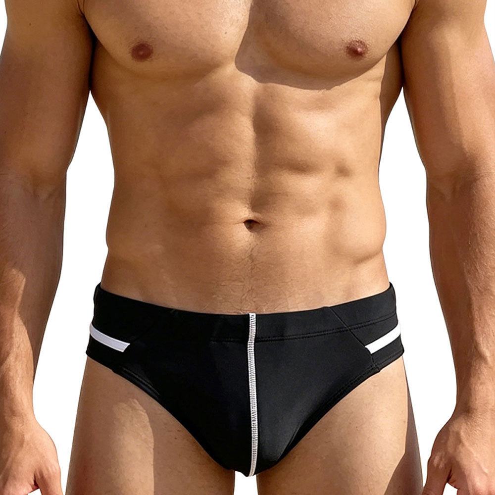 高品質のスプライス水泳パンツ男性用シンプルでセクシーなタイト - Swim Trunk Quick Dry のレビューと価格