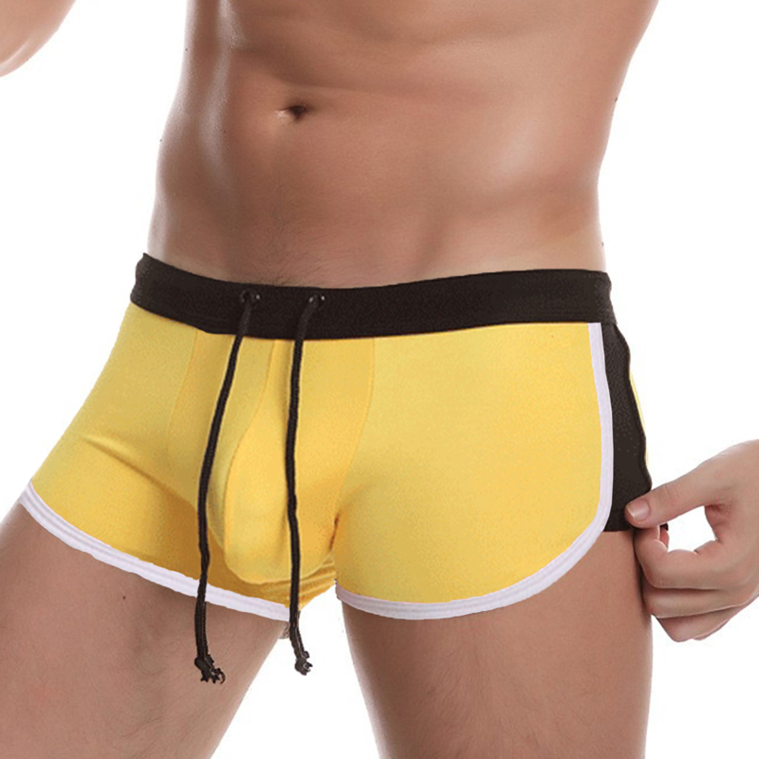 メンズ水泳パンツ ドローストリング付き フラットアングルスイ - Swim Trunk Quick Dry のレビューと価格