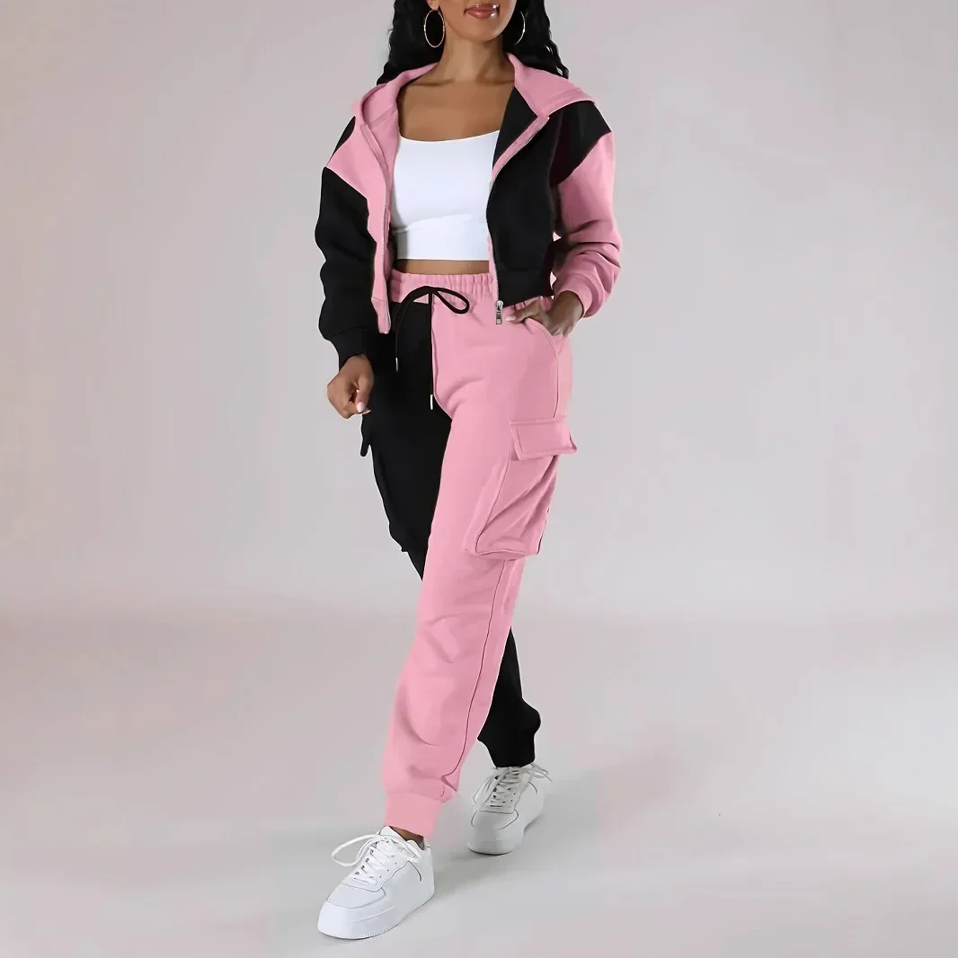 女性ルース秋冬 2 枚スーツマッチングセットパーカートラック - Short Linen Drawstring のレビューと価格
