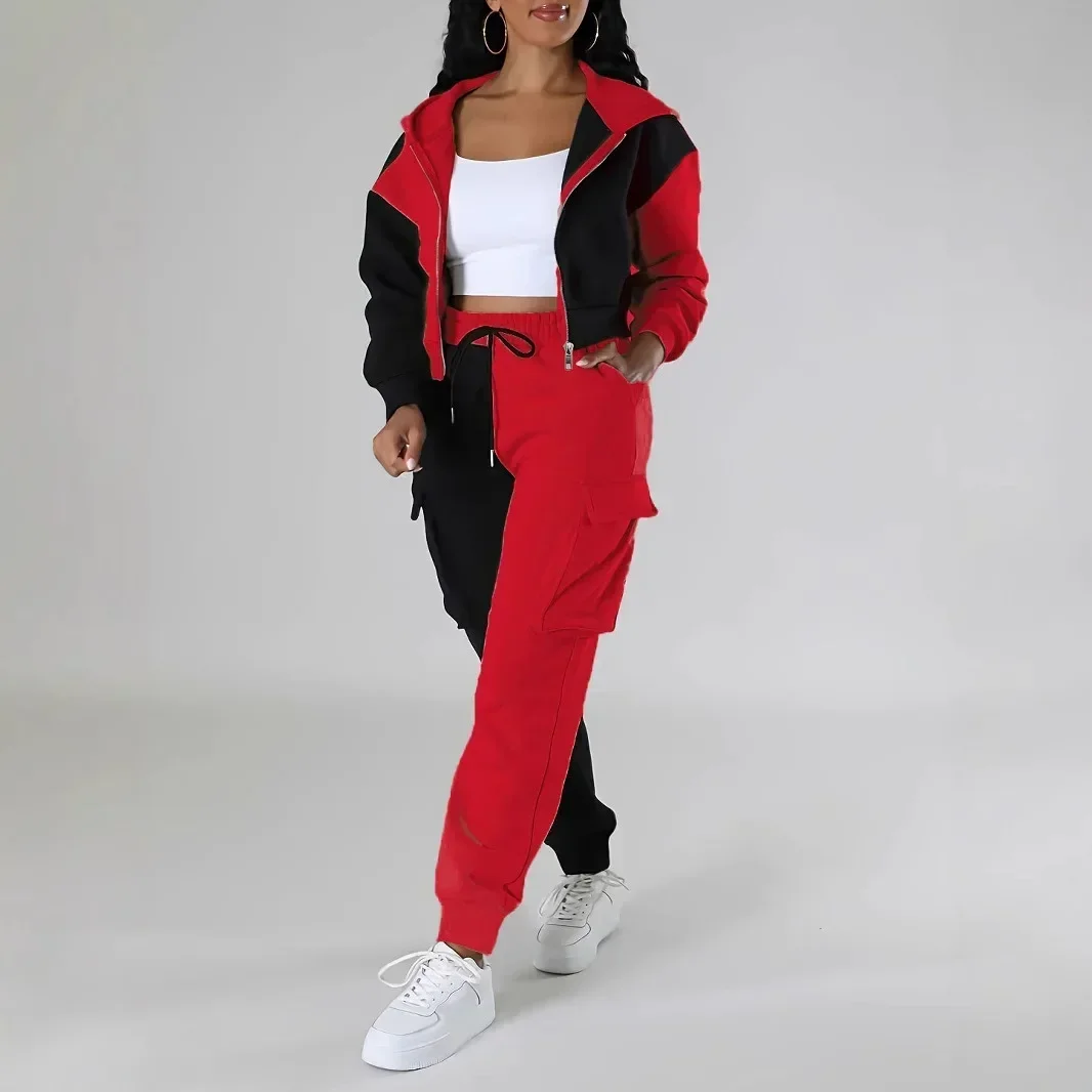 女性ルース秋冬 2 枚スーツマッチングセットパーカートラック - Short Linen Drawstring のレビューと価格
