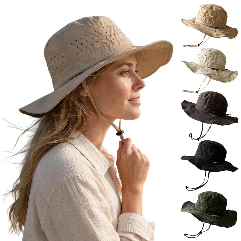 UPF50+ 通気性のあるナイロンメッシュのつば広サンハット - Packable Hat Nylon のレビューと価格
