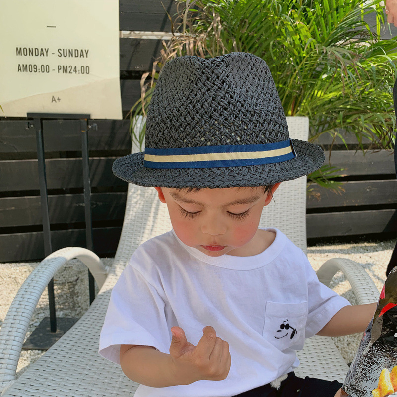 新しい夏の旅行がヒット！ Ins スタイルの手織り子供用パナ - Bucket Hat Straw のレビューと価格