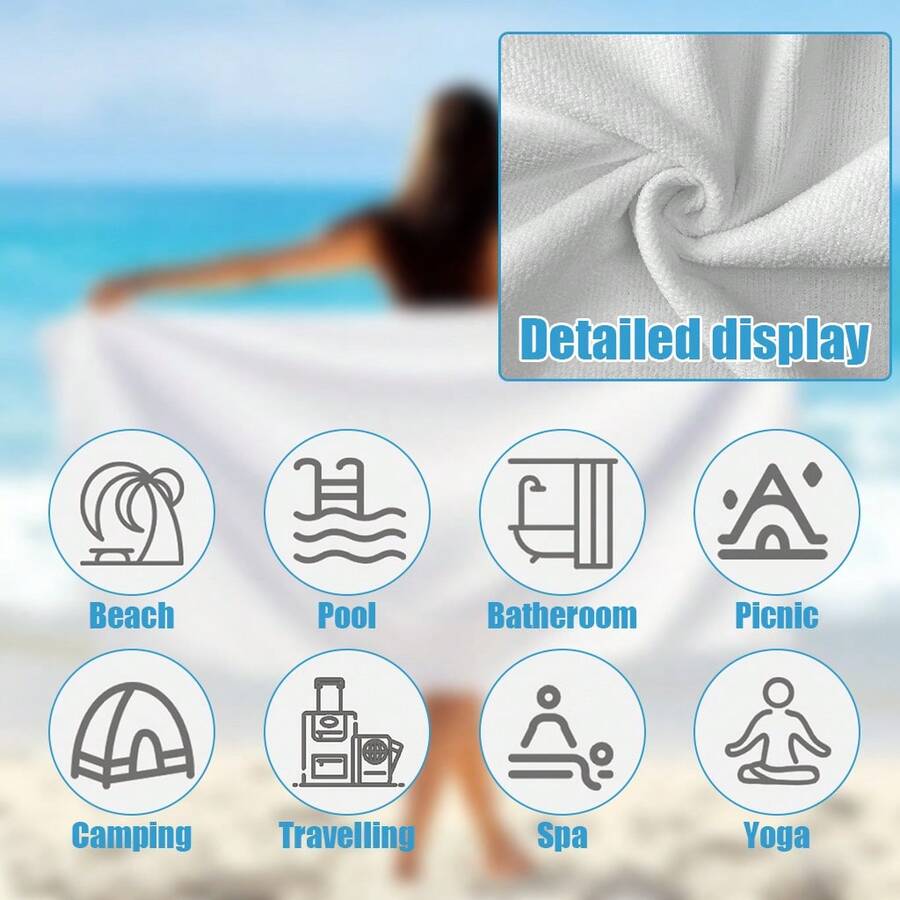 超吸収性速乾性250gsm星空またはマンダラプリントビーチブ - Beach Towel Large のレビューと価格