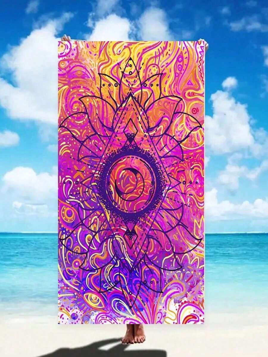 超吸収性速乾性250gsm星空またはマンダラプリントビーチブ - Beach Towel Large のレビューと価格