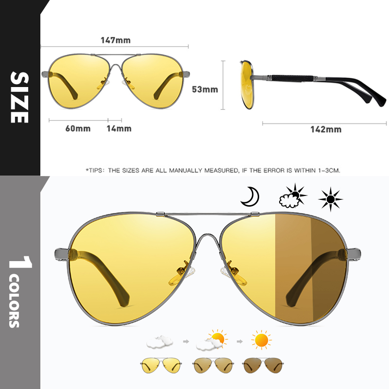 Coolpandas-男性と女性のための偏光サングラス,夜の - Sunglasses Aviator Polarized のレビューと価格