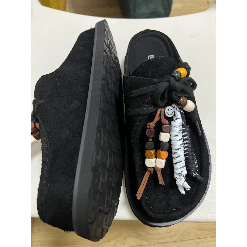 女性男性用クロッグ、牛革スエードレザー、スリッポンミュール、 - Flip Flop Leather Men のレビューと価格