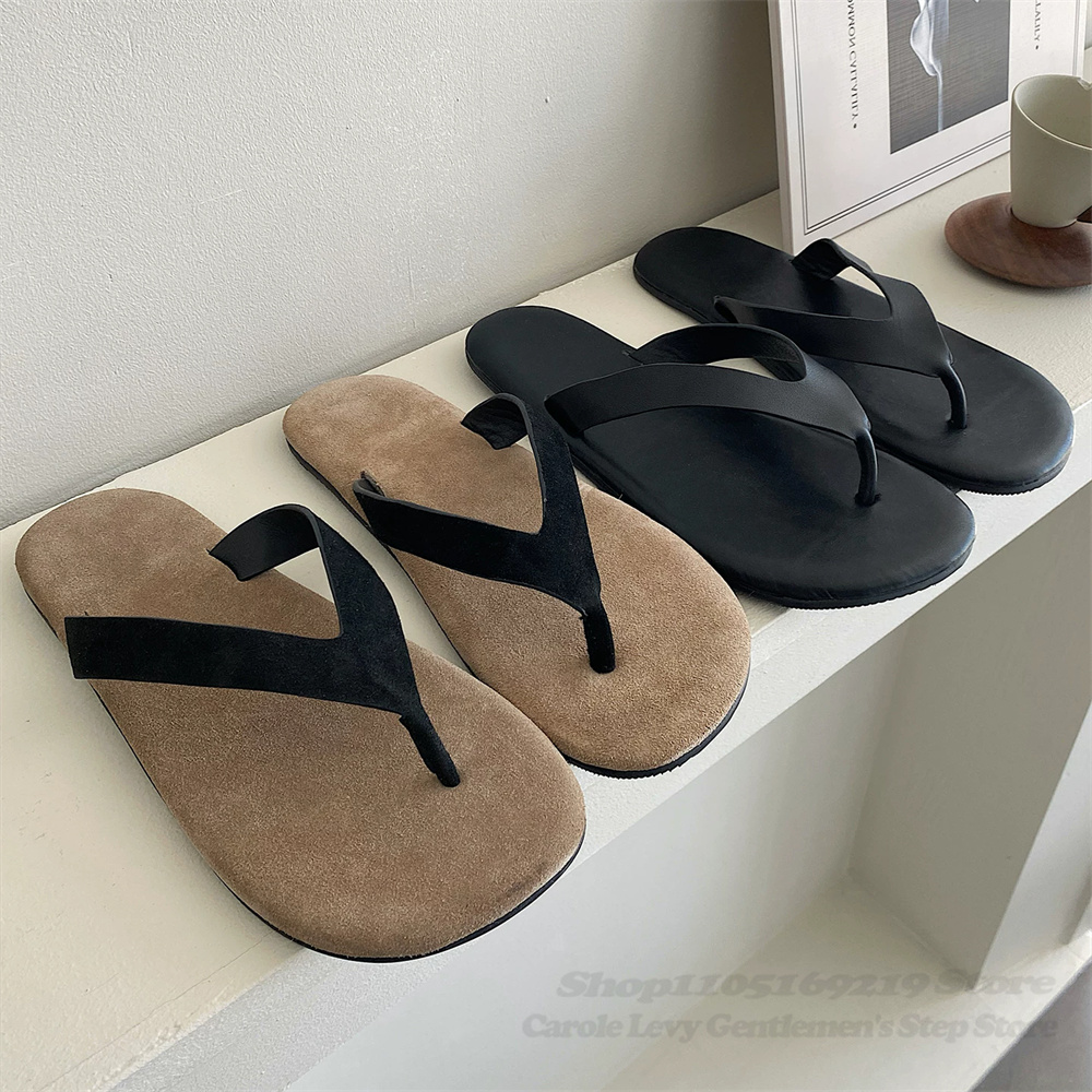 ヴィンテージスタイル カウスエード クリップオン フリップフ - Flip Flop Leather Men のレビューと価格