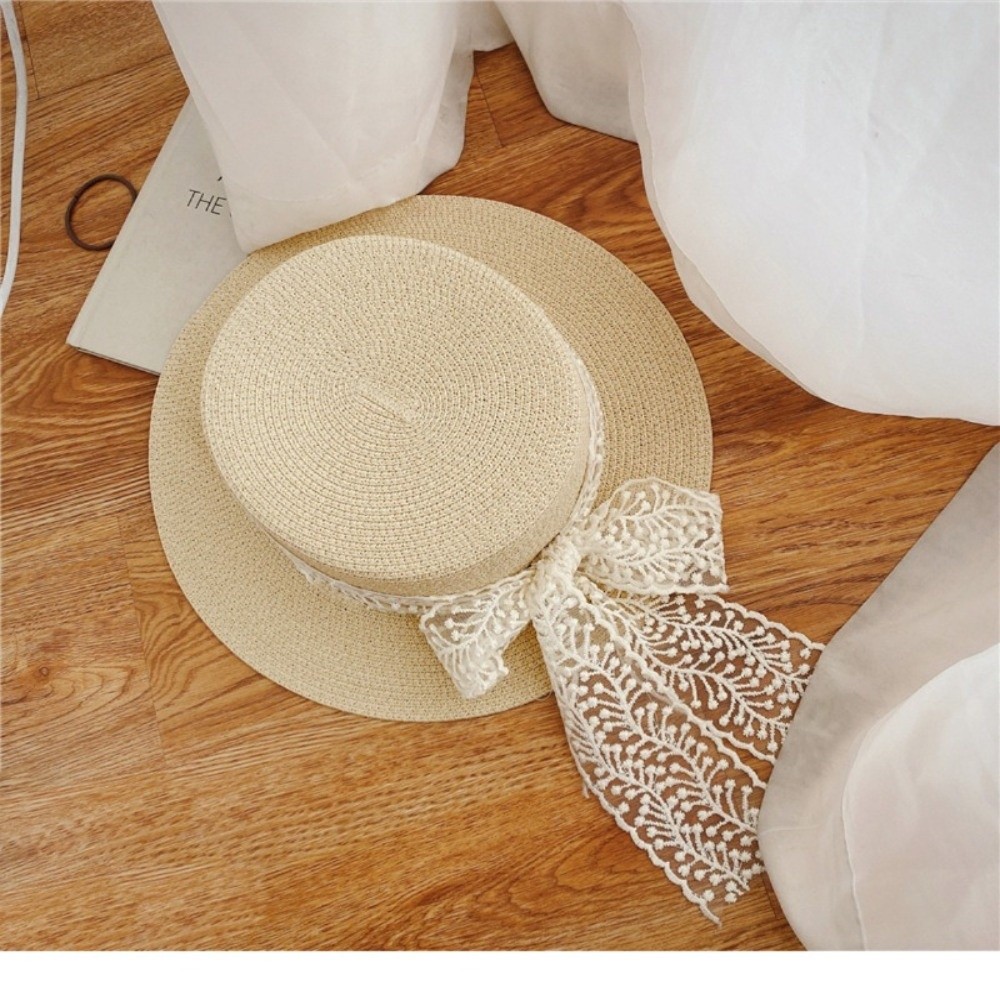 スタイルアクセサリー レースリボン ストローハット 日焼け防 - Bucket Hat Straw のレビューと価格