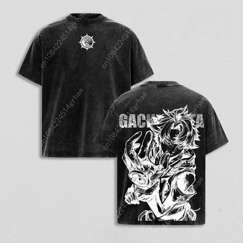 Gachiakuta ヴィンテージアニメウォッシュシャツアニ - Tee Graphic Print のレビューと価格