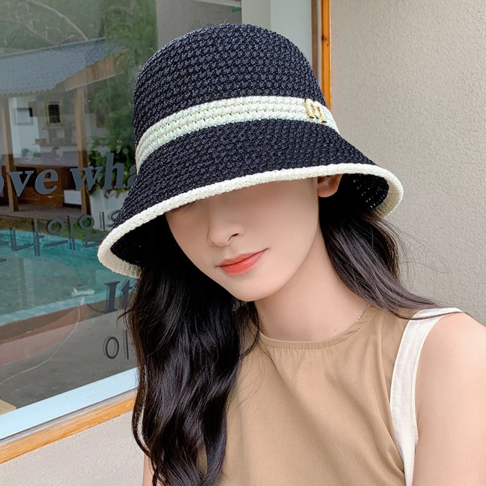 エレガントな弓漁師帽子折りたたみつば広女性太陽の帽子サンシェ - Bucket Hat Straw のレビューと価格