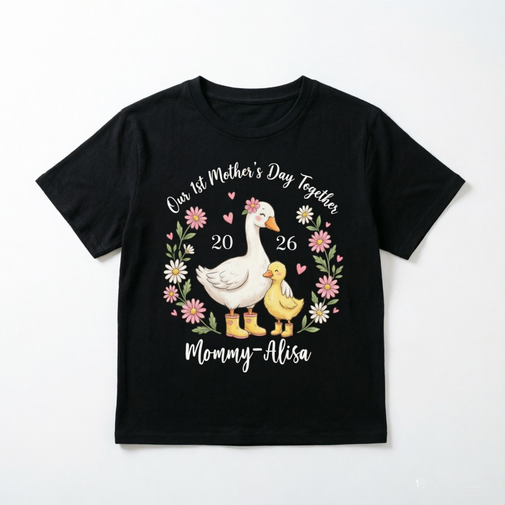 マママッチンググラフィック Tシャツ 最初の母の日 抜け毛防 - Tee Graphic Print のレビューと価格