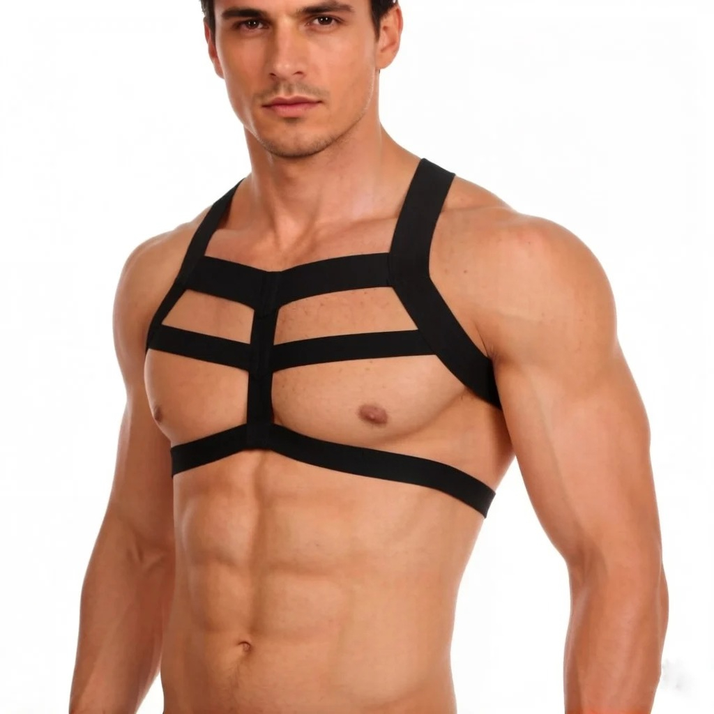 メンズハーネス調節可能なショルダーストラップナイトクラブ弾性 - Tank Top Muscle のレビューと価格