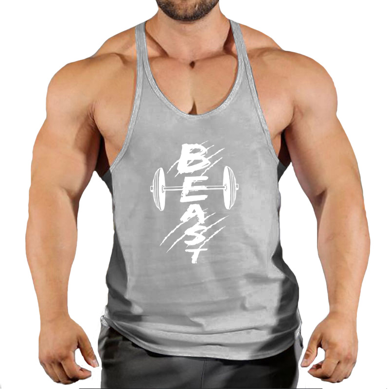 夏ブランドフィットネスタンクトップ男性ボディービル 2023 - Tank Top Muscle のレビューと価格