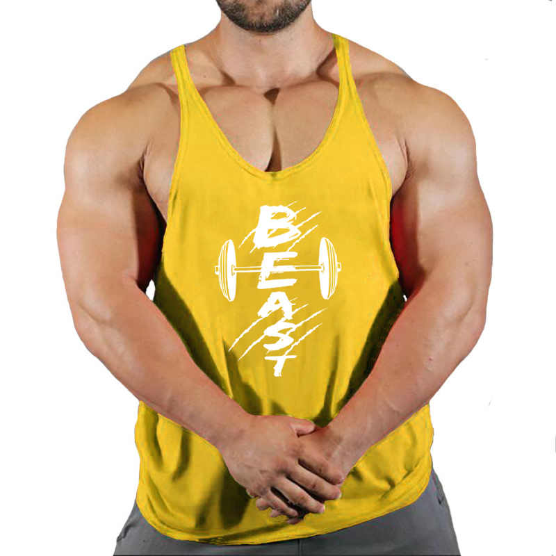 夏ブランドフィットネスタンクトップ男性ボディービル 2023 - Tank Top Muscle のレビューと価格
