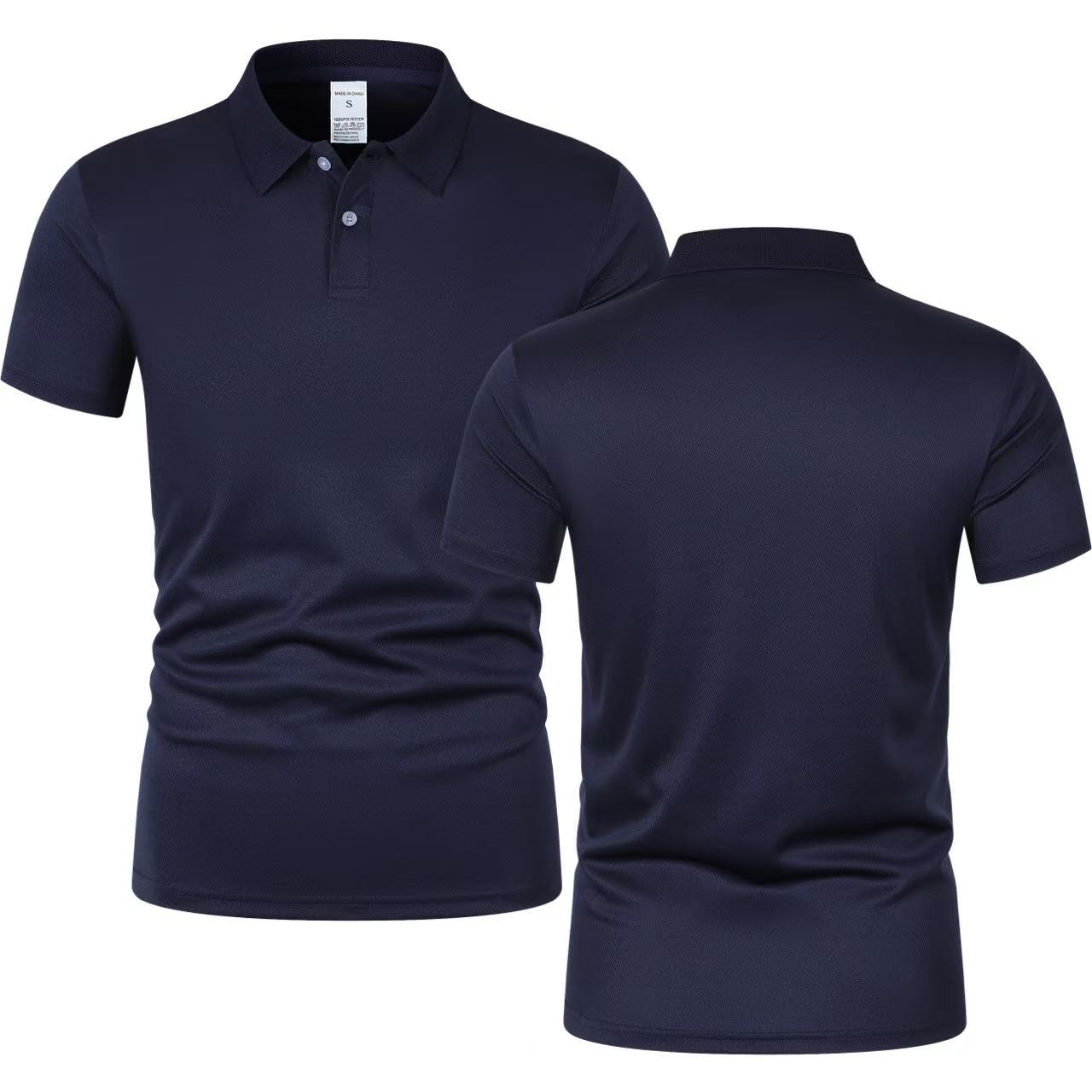 2025年ニューサマーメンズ半袖襟付きTシャツ、無地カジュア - Polo Shirt Pique のレビューと価格