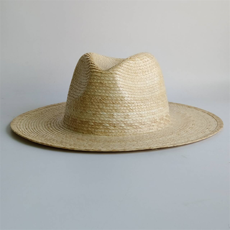 クラシックな天然ヤシの葉の麦わら帽子、フェドラジャズハット、 - Bucket Hat Straw のレビューと価格