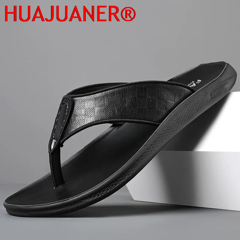 カジュアルなアウトドアメンズサンダル 夏用滑り止めレザー ト - Flip Flop Leather Men のレビューと価格