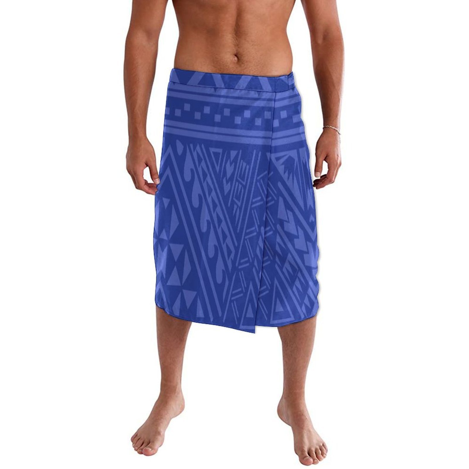 ハワイ島カスタムメイドメンズソフトブルーミッドリフスカートパ - Sarong Men Wrap のレビューと価格