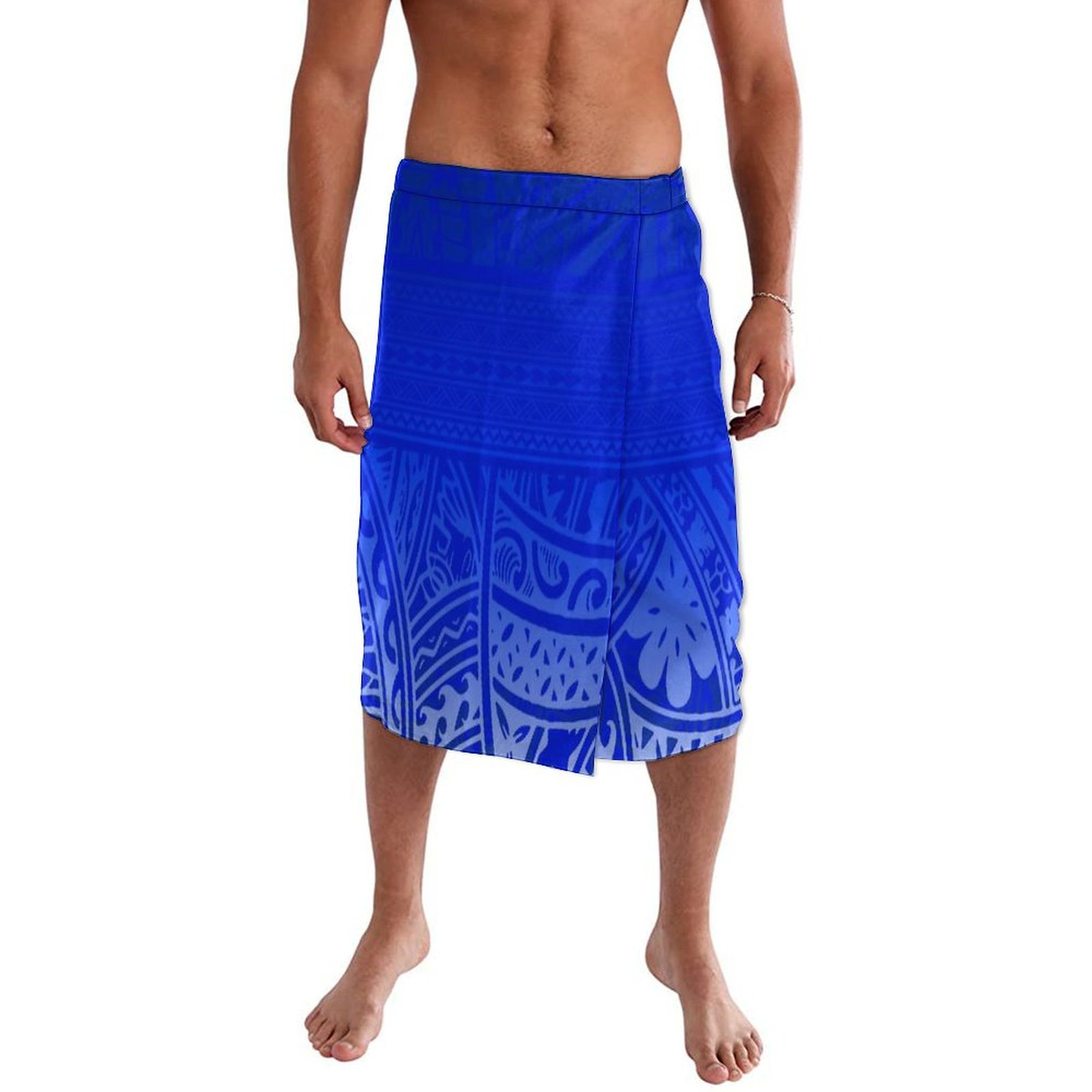 ハワイ島カスタムメイドメンズソフトブルーミッドリフスカートパ - Sarong Men Wrap のレビューと価格