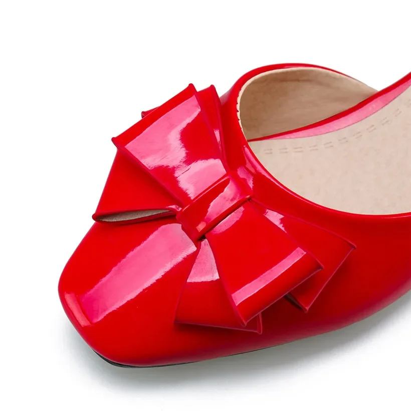 ビッグサイズの女性用ボウタイパンプス、ラウンドトゥ、ローブロ - Casual Sandal Leather のレビューと価格