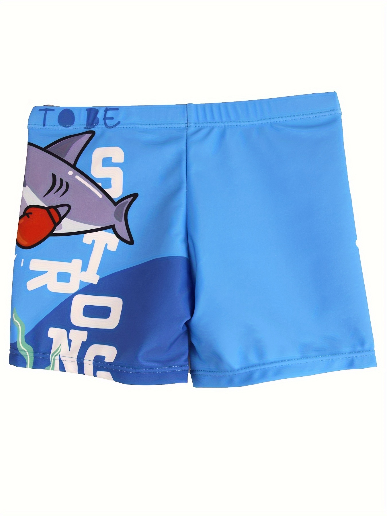 子供のための漫画のボクシングクラウとサメのパターン水泳パンツ - Swim Trunk Quick Dry のレビューと価格