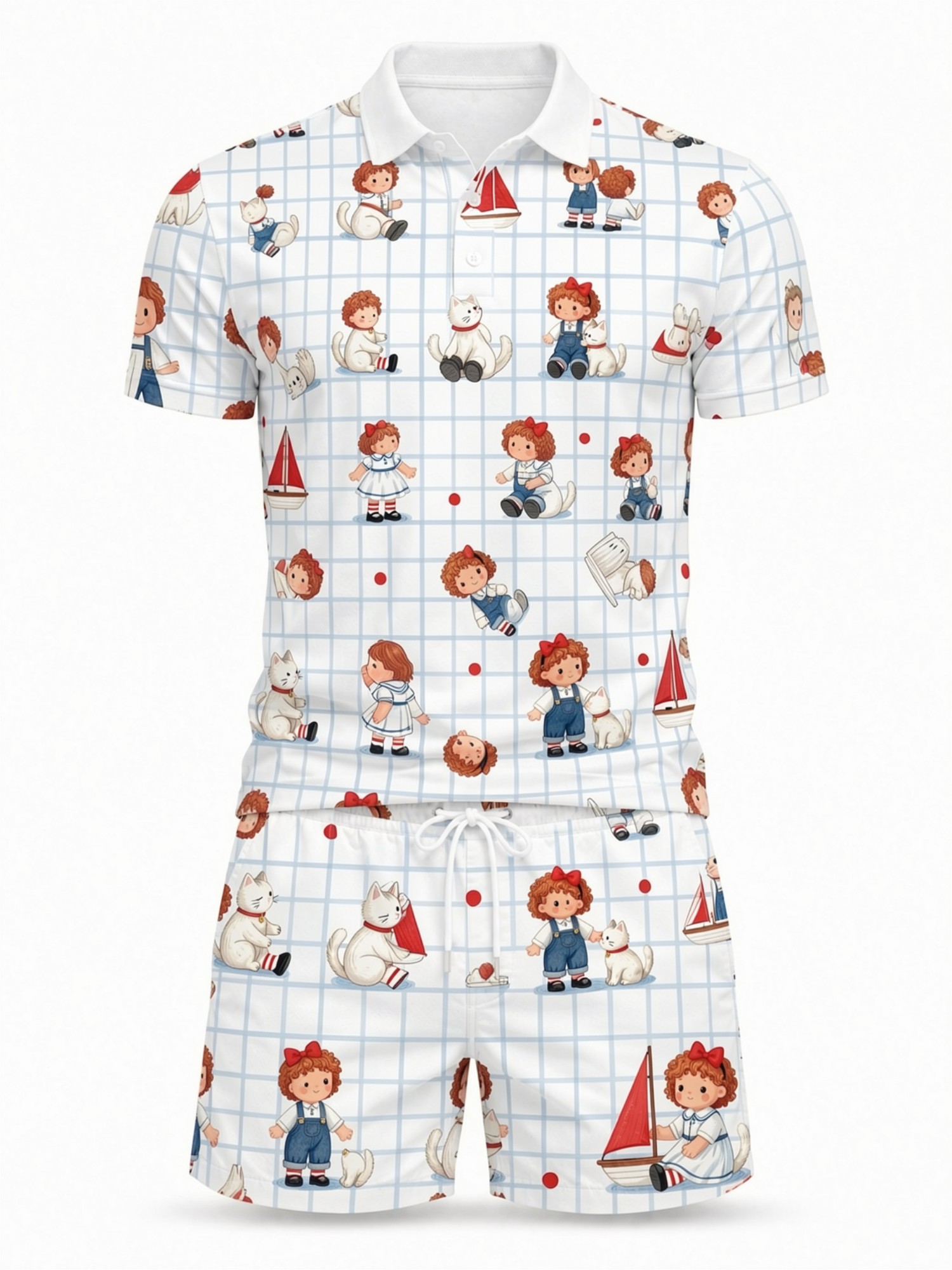 メンズ半袖ポロシャツとショートパンツのセット カジュアルなツ - Resort Shirt Floral のレビューと価格